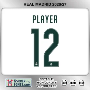 Real Madrid 2026-27 Font Home Jersey Mockup