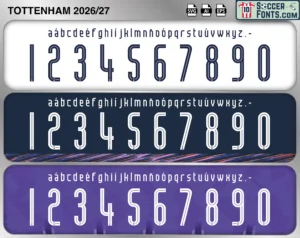 Tottenham 2026-27 font football shirt vector design