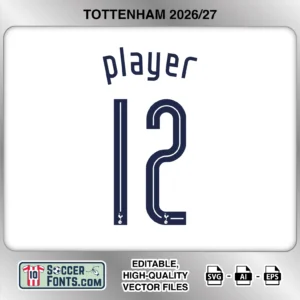 Tottenham 2026-27 Font Home Jersey Mockup