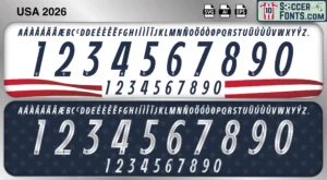 USA 2026 World Cup font football shirt vector design