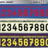 FC Basel 2026-27 football shirt font showing alphabet letters and jersey numbers