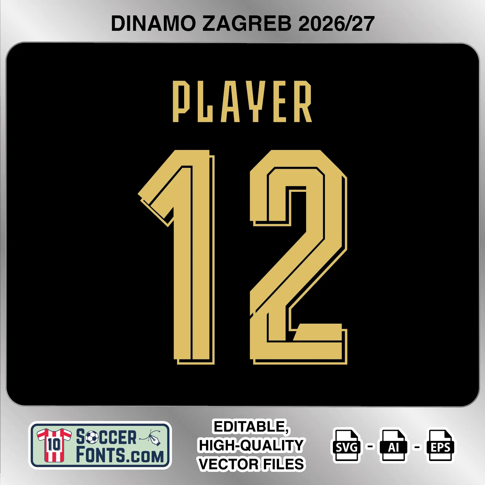 Dinamo Zagreb 2026-27 Font - Image 4