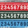 Nottingham Forest 2026-27 football shirt font showing alphabet letters and jersey numbers
