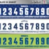 Schalke 04 2026-27 football shirt font showing alphabet letters and jersey numbers