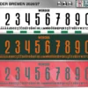 Werder Bremen 2026-27 football shirt font showing alphabet letters and jersey numbers