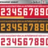 Galatasaray 2026-27 football shirt font showing alphabet letters and jersey numbers