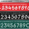 NEC Nijmegen 2026-27 football shirt font showing alphabet letters and jersey numbers
