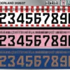 Sunderland 2026-27 football shirt font showing alphabet letters and jersey numbers