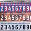 Viktoria Plzen 2026-27 football shirt font showing alphabet letters and jersey numbers